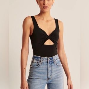 Abercrombie & Fitch Cut Out Black Bodysuit